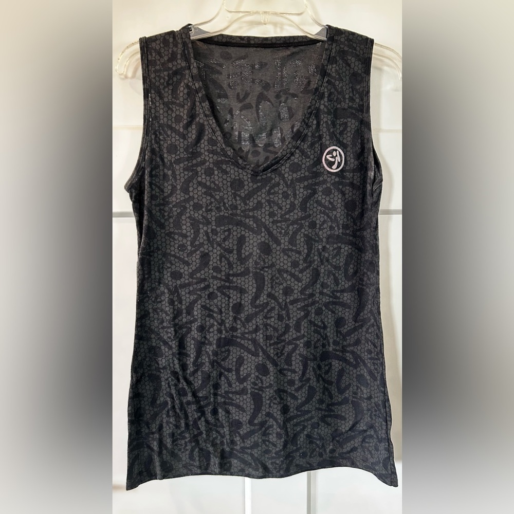 Vintage Zumba Wonder Sleeveless V Neck Burnout Shirt